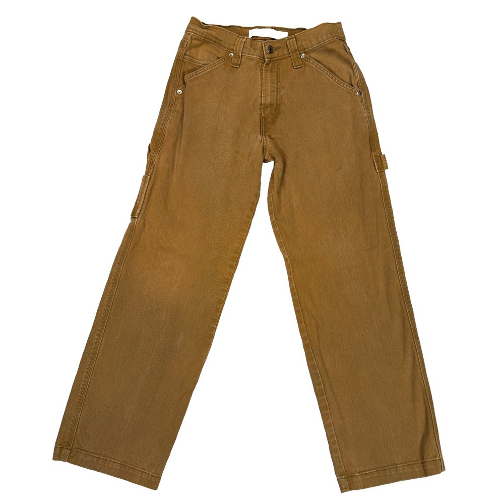Levi's Carpenter Jeans 28x30 Brown Denim Workwear Hammer Loop Relaxed Fit